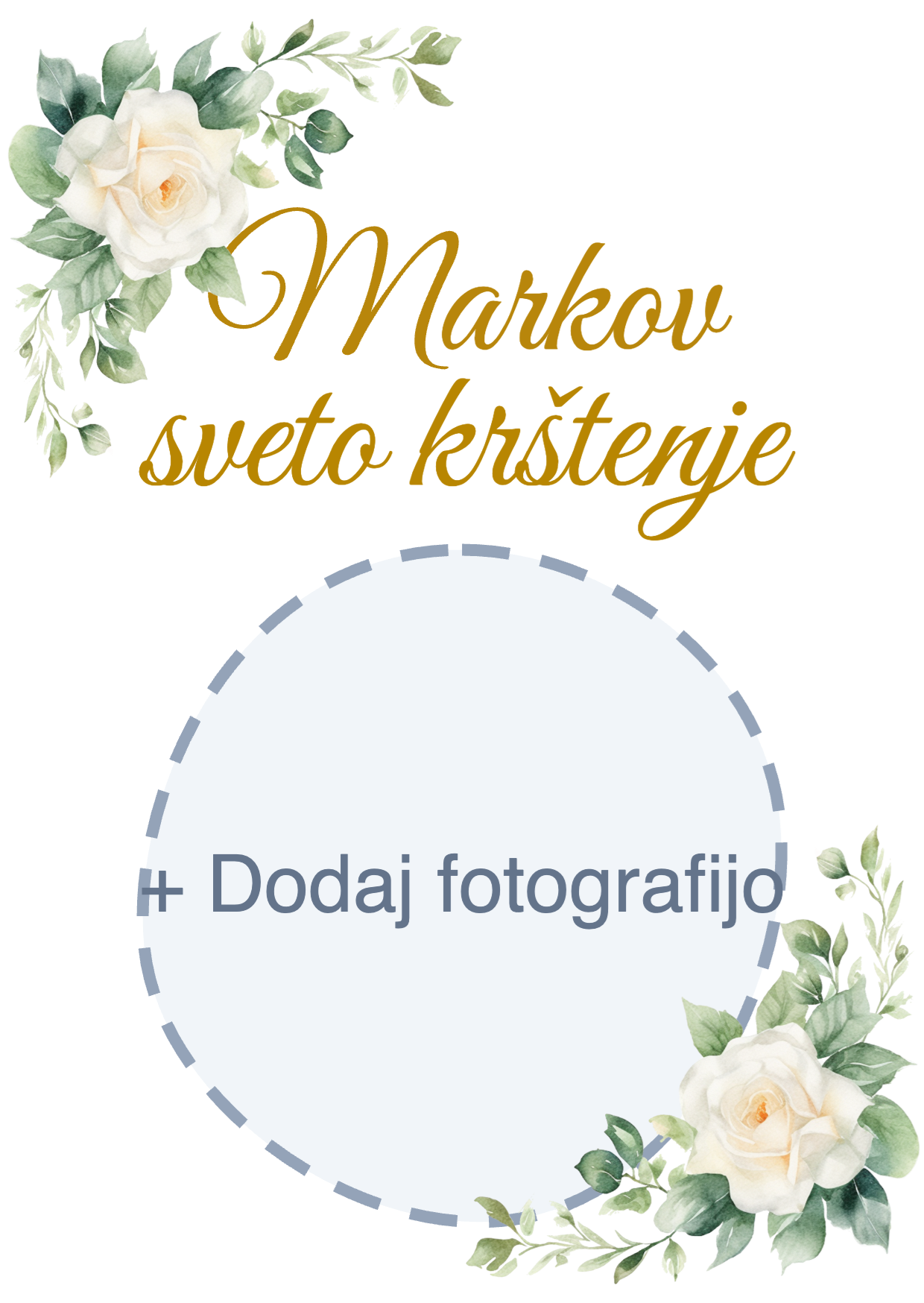 Osobna pozivnica s fotografijom