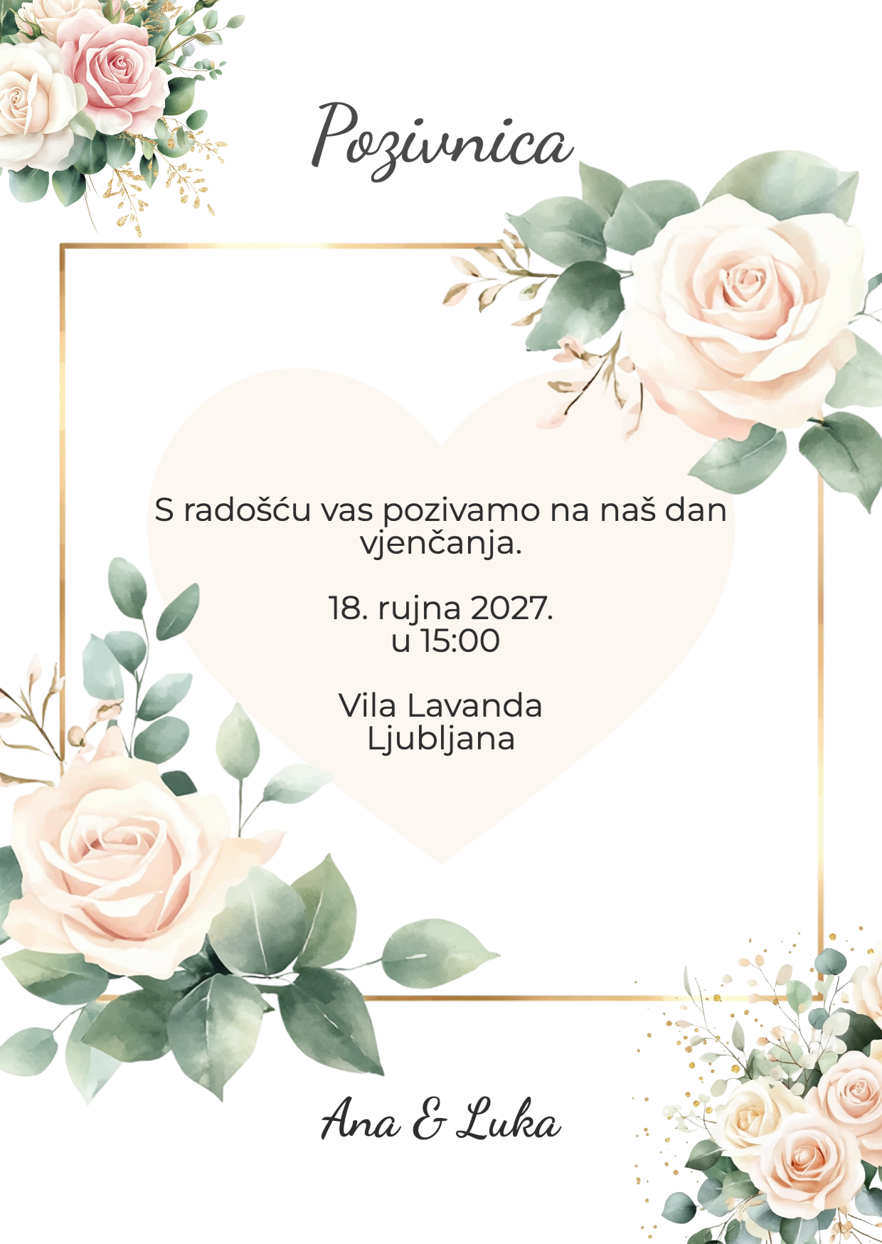 Srce s ružama